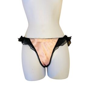 Jezebel Black and Pink Ruffle Panty S